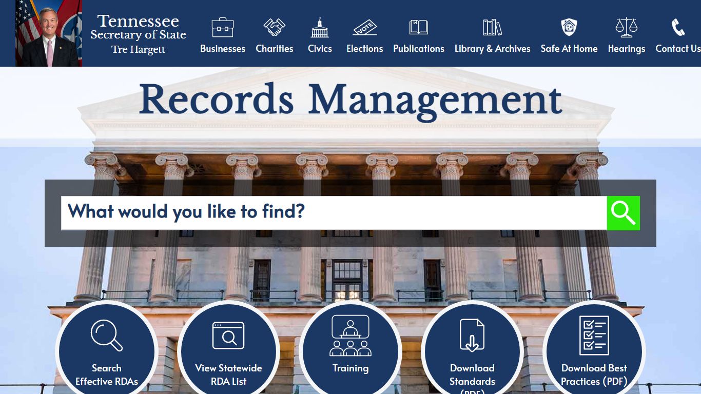 Records Management | Tennessee Secretary of State